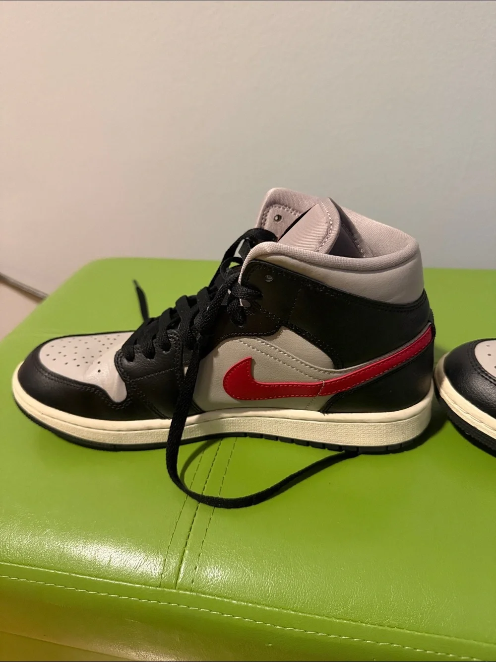 Jordan Men's High-Top Sneakers in Black, Gray & Red